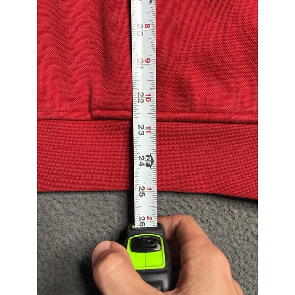 Polo Ralph Lauren Red 1/4 Zip Mock Neck Black Logo L/S Sweatshirt Size Medium M - Picture 8 of 13